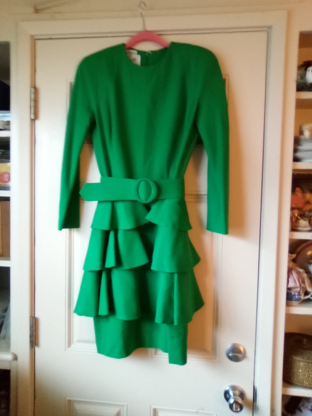 Saks Fifth Ave SCAASI  Emerald Green Dress Cocktail Party 6